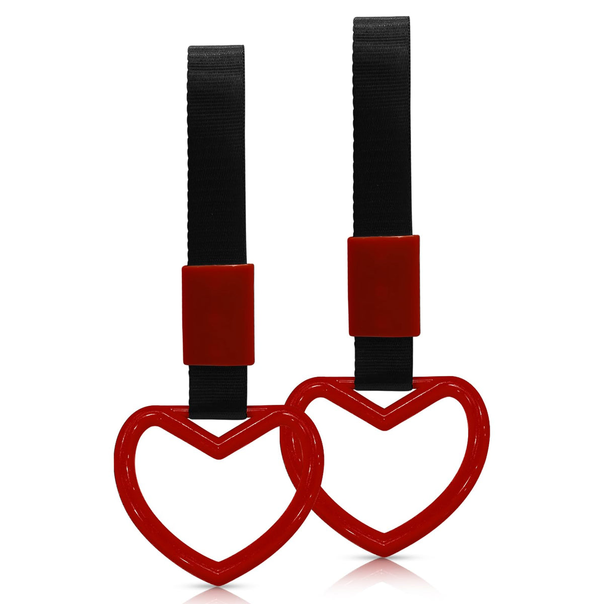 2 Pcs Heart Shaped Car Handle Strap – Drift Charm Rear Bumper - Product Imagery