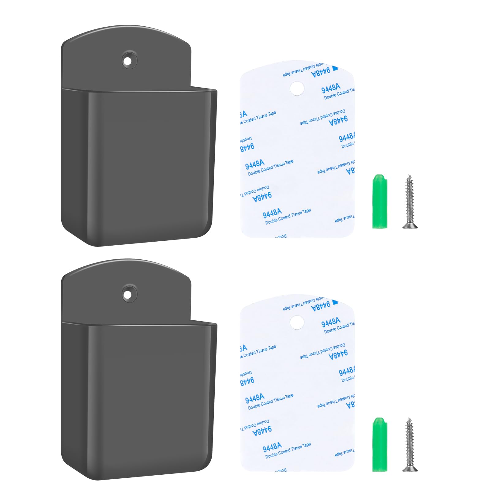 2 PCS Remote Control Holders Wall Mount, Self Adhesive TV Air - Product Imagery