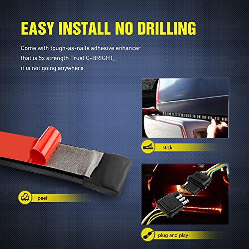 Nilight TR-04 Truck Tailgate Bar 60" Triple Row 504 LED Strip - Product Imagery