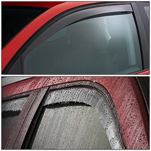 DNA MOTORING Set of 4 Tape-On Window Rain Guards Compatible with - Product Imagery