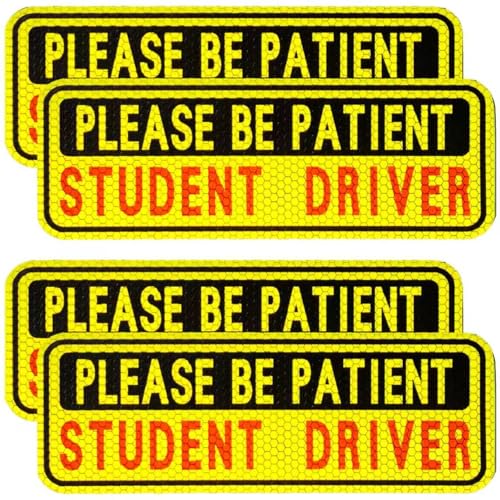 BFXM 4 PCS Student Driver Magnet for Car, New Driver Magnet for - Product Imagery