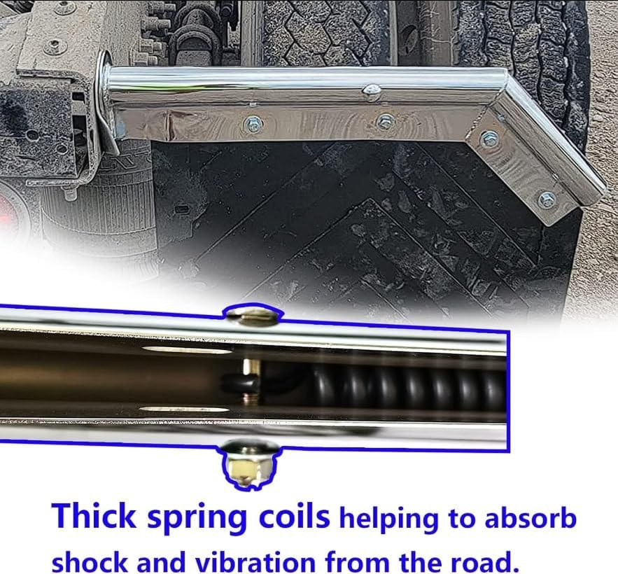 Torque Stainless Steel Mud Flap Hanger 28" 45-Degree Angled Set - Product Imagery