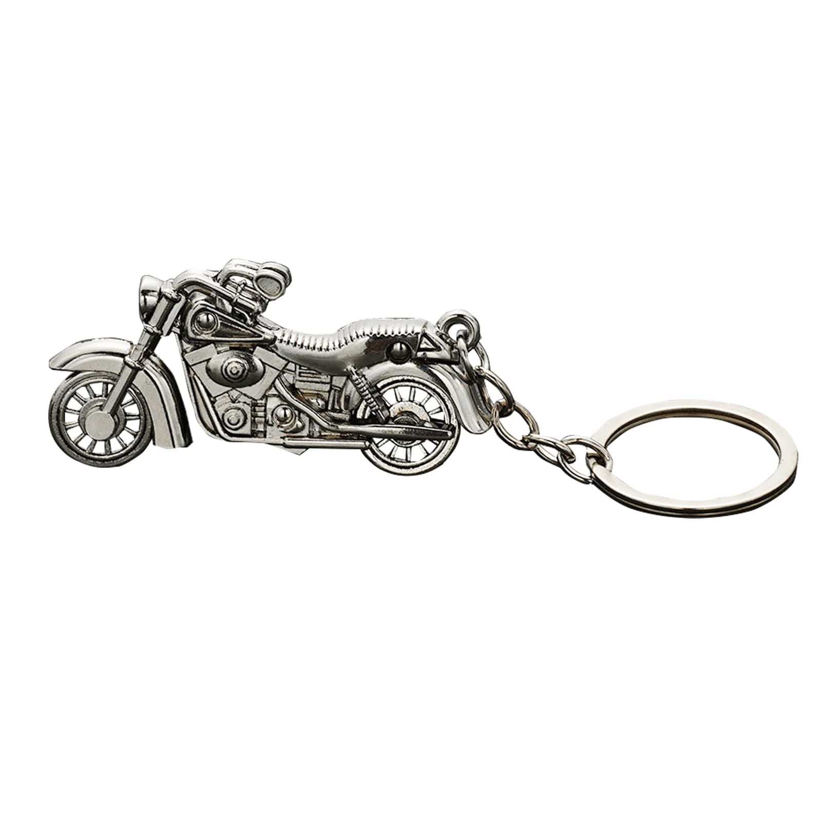 Motorcycle Key Chain, Metal Vintage Motorcycle Key Ring, Funny - Product Imagery