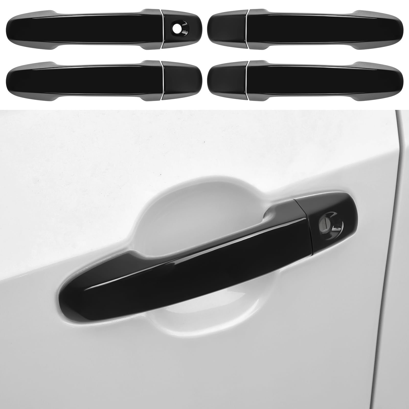 Car Door Handle Cover Protector Compatible with Toyota 2017 2016 - Product Imagery