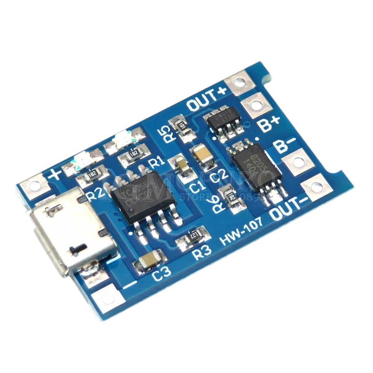 5pcs Micro USB 5V 1A 18650 TP4056 Lithium Ba [ttery Charger - Product Imagery