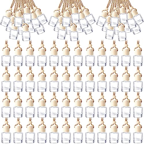 BBTO 200 Pcs Hanging Car Diffuser Freshener Bottles Bulk,Cylinder - Product Imagery