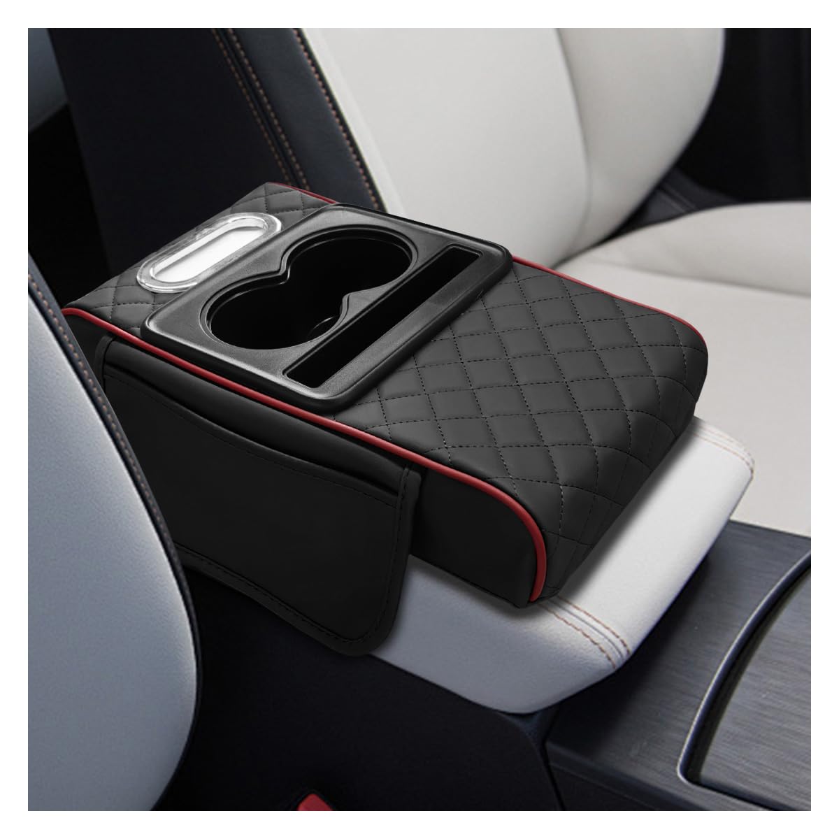 Leather Car Center Console Cover, Armrest Booster - Product Imagery