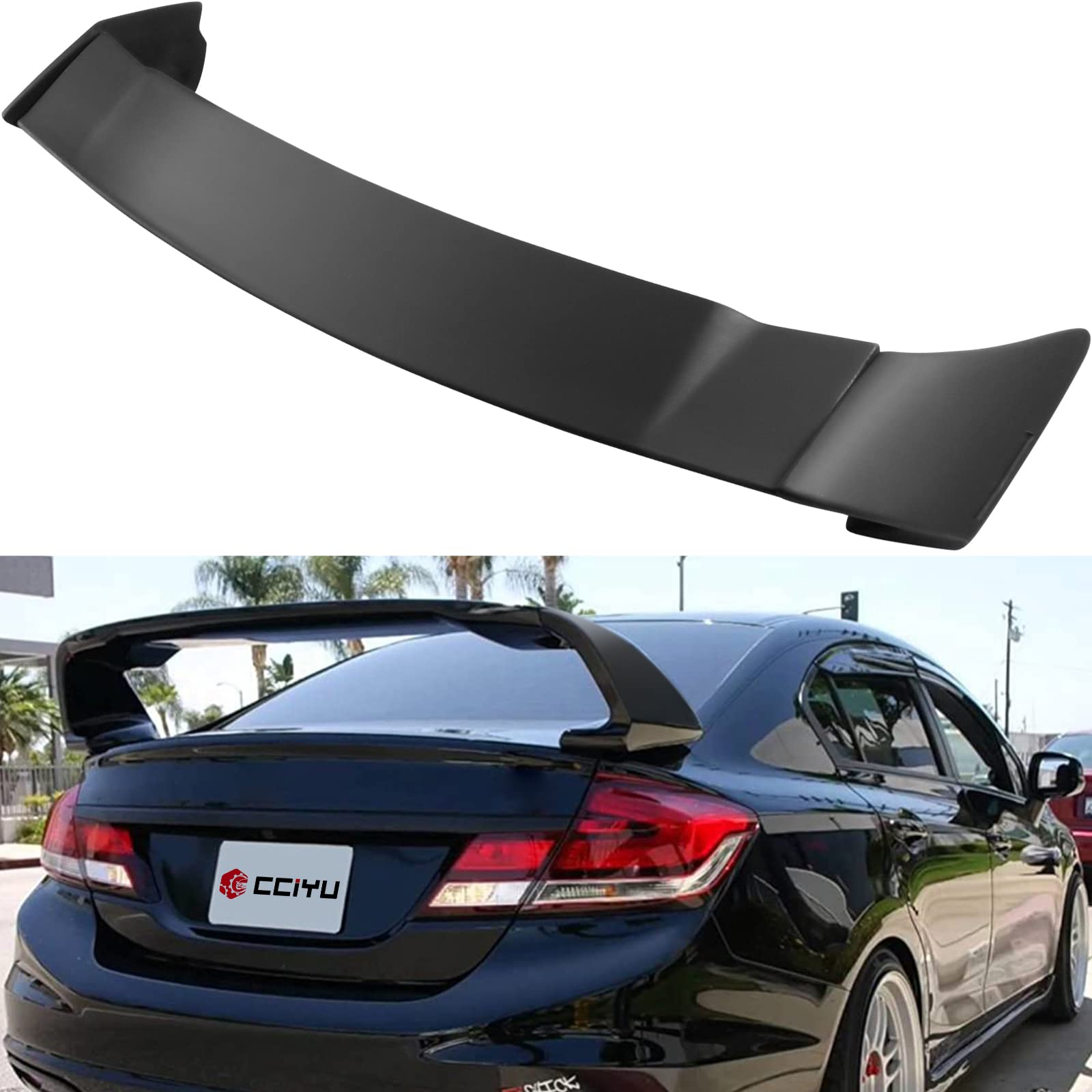cciyu Rear Spoiler for Honda for Civic 2012-2015 - Product Imagery