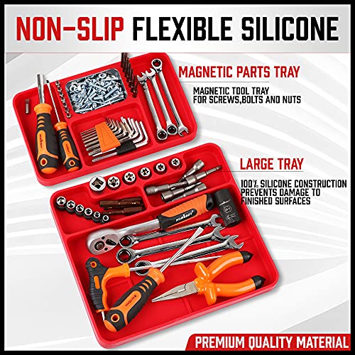 SEDY Premium Silicone Tool Tray, Automotive Non-Slip Flexible - Product Imagery