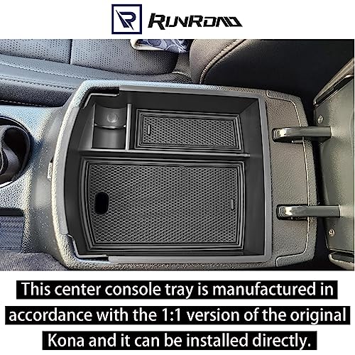 RUNROAD Center Console Organizer For 2018-2023 Hyundai Kona - Product Imagery