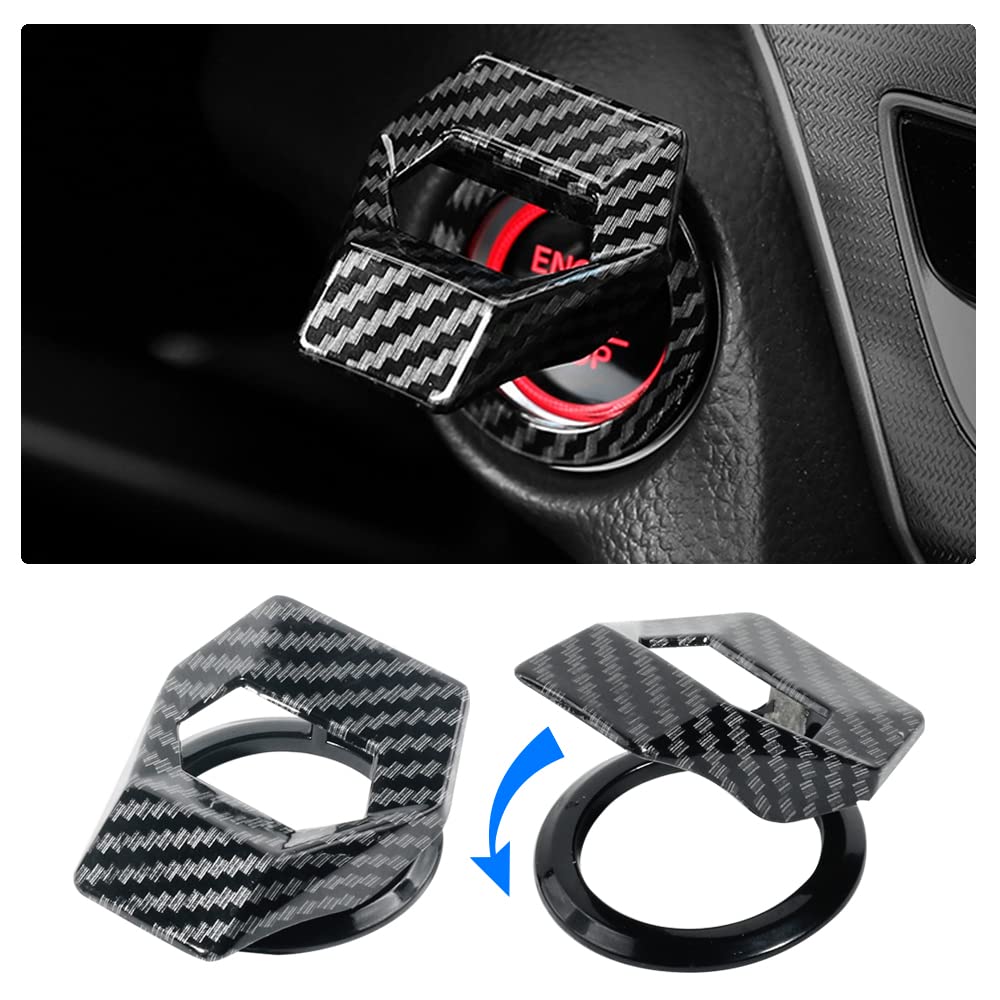 Universal Engine Start/Stop Button Cover,Aluminum Alloy Car - Product Imagery