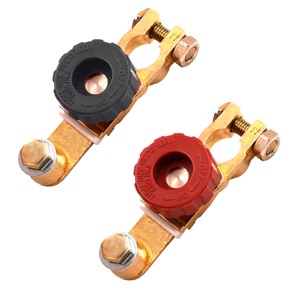 12V/125A Top Post Battery Disconnect Switch, Quick Battery Cut - Product Imagery
