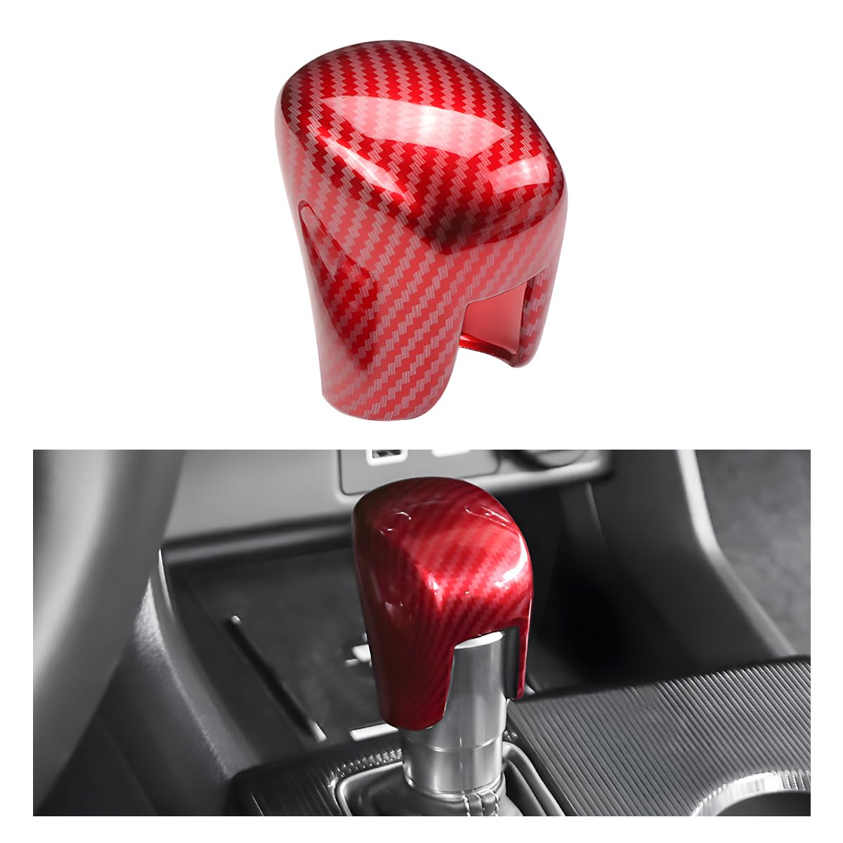 povtii Car Shift Knob Cover, Shifter Cap for CRV HRV 2023 2024 - Product Imagery