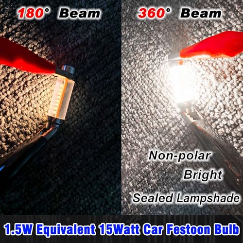 31mm Festoon Marine LED Boat Navigation Light Bulb Cool White, 4 - Product Imagery