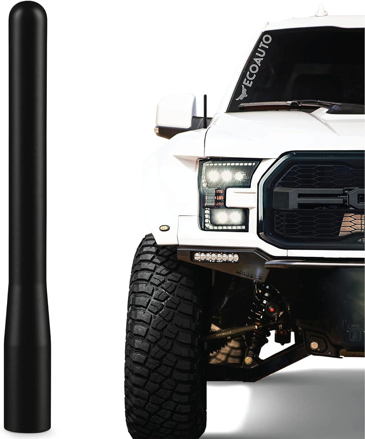 EcoAuto Short Antenna Ford Fits F150 F250 F350 Super Duty, - Product Imagery