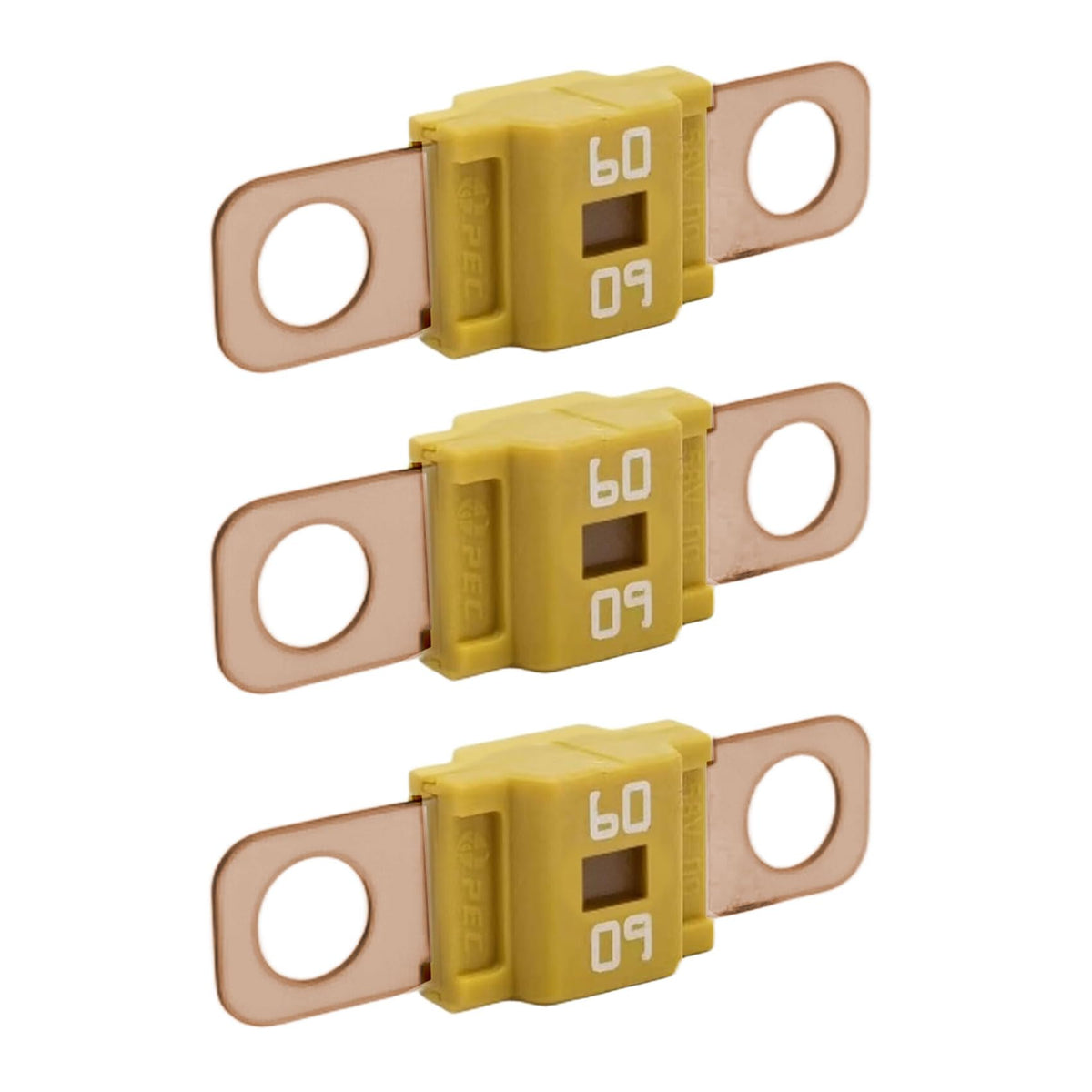 3PCS AMI/Midi Fuse, High Current 60A, Bolt-on Fuse Universal for - Product Imagery
