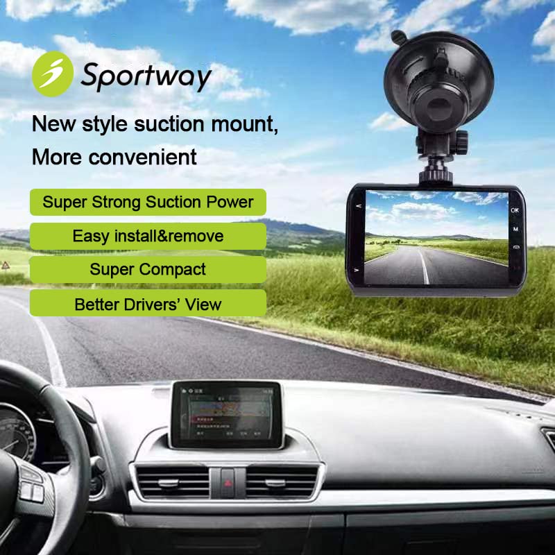 Sportway S501 Dash Cam Suction Mount Holder (5th Gen), - Product Imagery