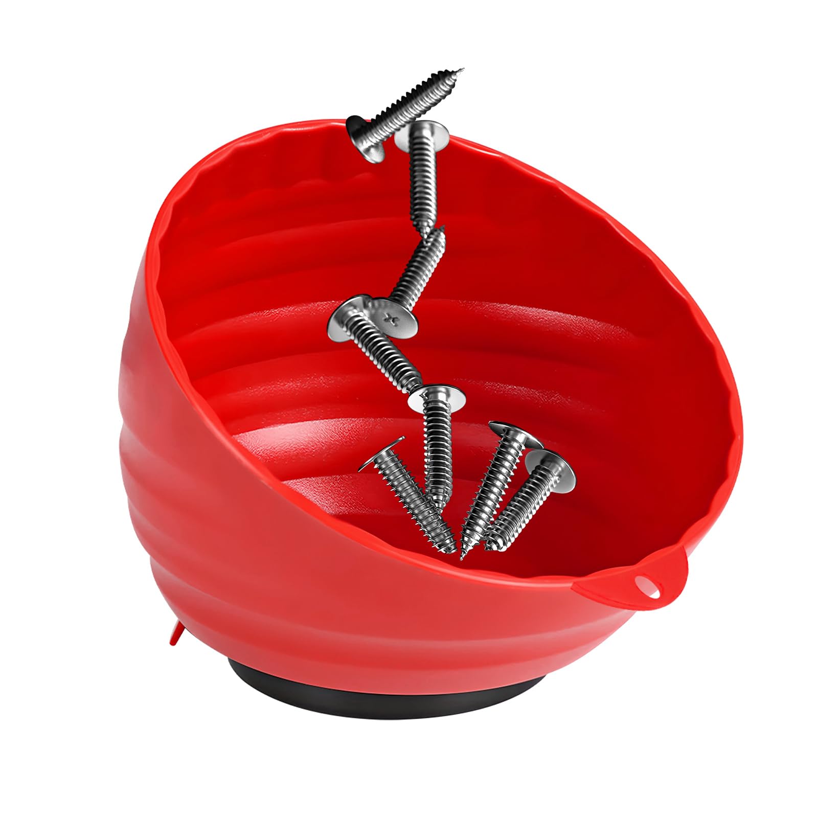 Magnetic Nut Cup, 6 Inch Cup Diameter Curved Magnetic Screws - Product Imagery