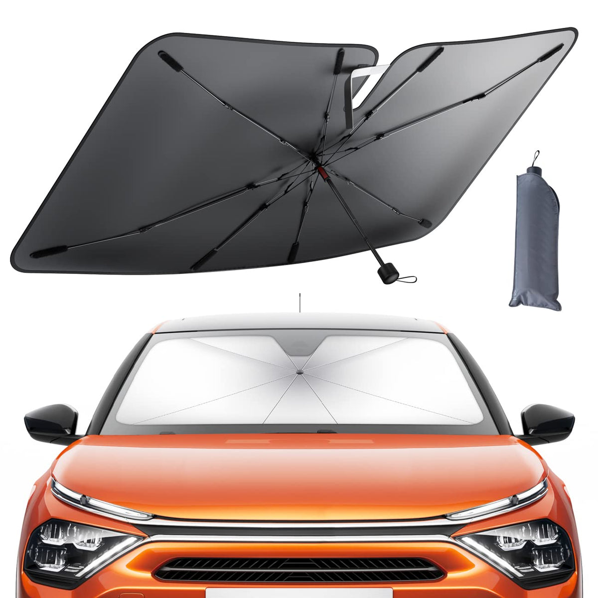Lamicall Car Windshield Sunshade Umbrella - Foldable Car - Product Imagery