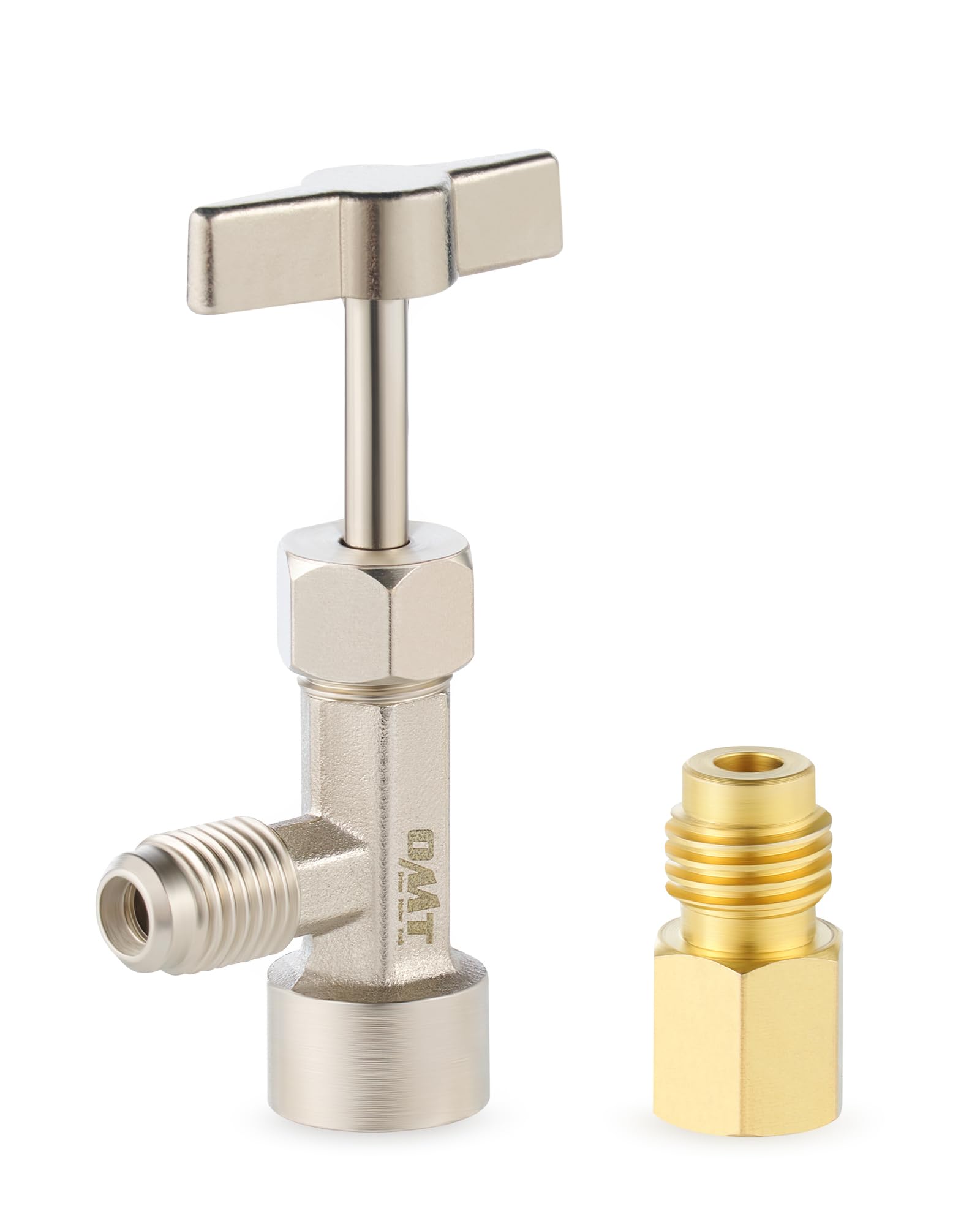 OMT R134a Self-Sealing Can Tap Valve with Tank Adapter and - Product Imagery
