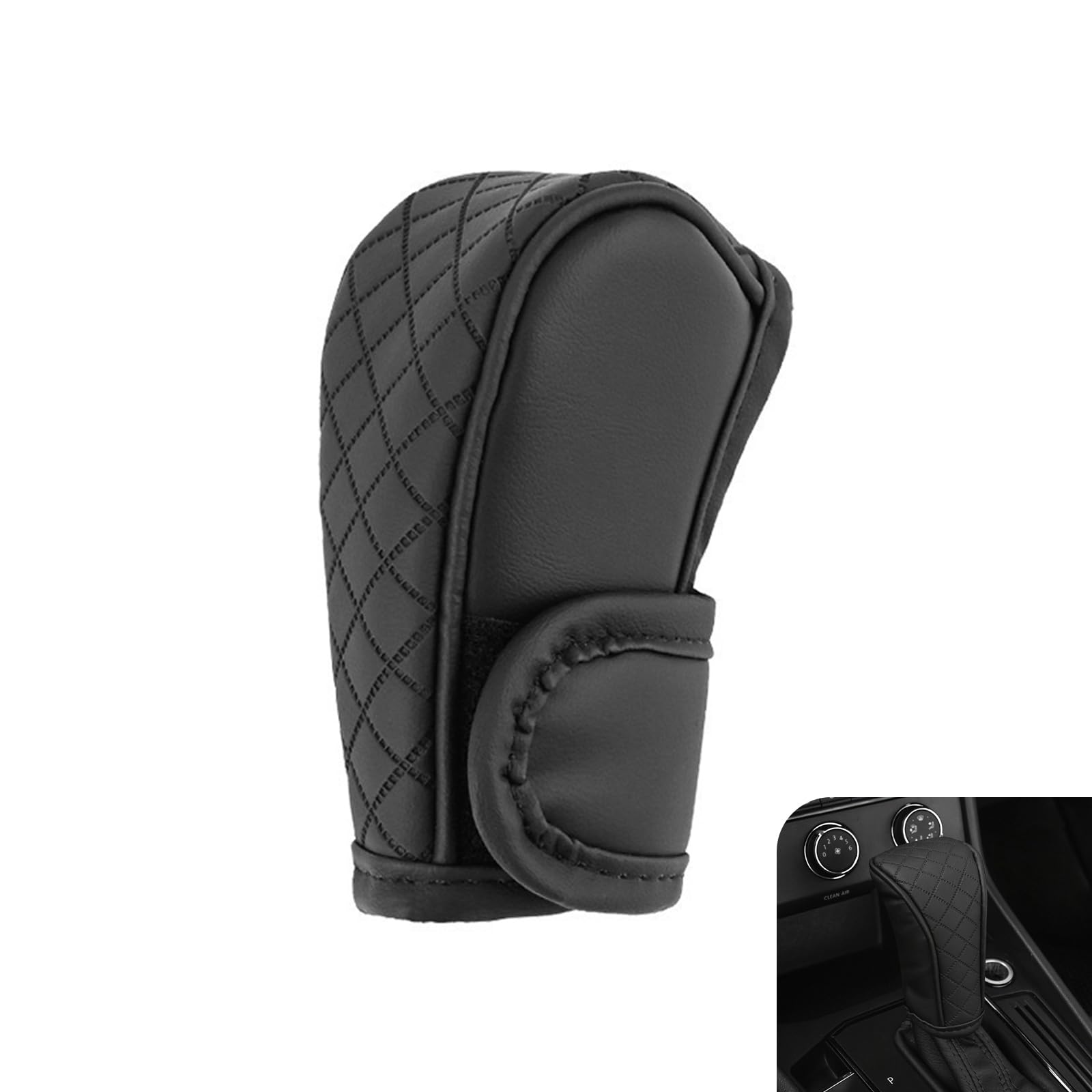 Car Gear Shift Cover, Leather Shifter Cover, Gear Shift Knob - Product Imagery