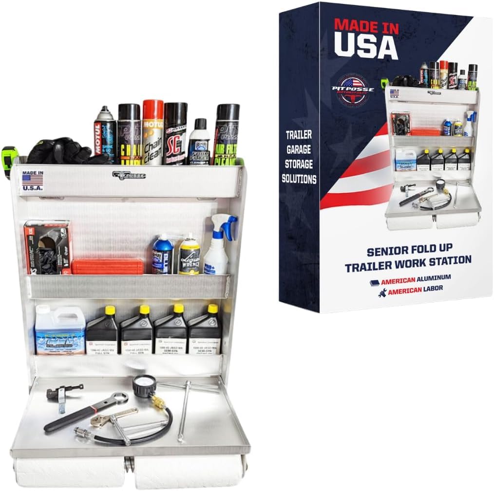 Pit Posse 445 Trailer Door Cabinet Organizer Senior Work Station - Product Imagery