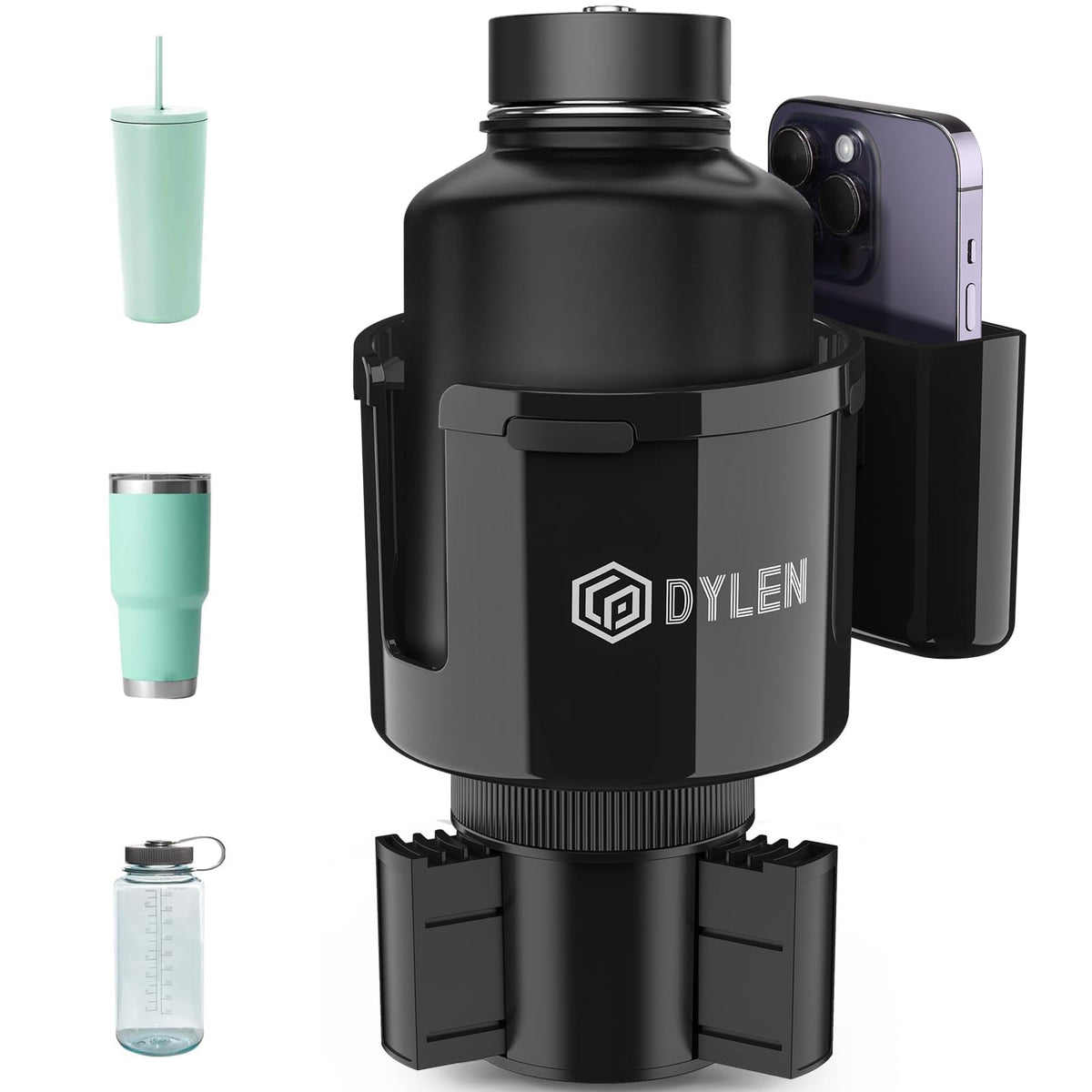DYLEN Car Cup Holder Expander with Adjustable Base, Fits 16–46oz - Product Imagery