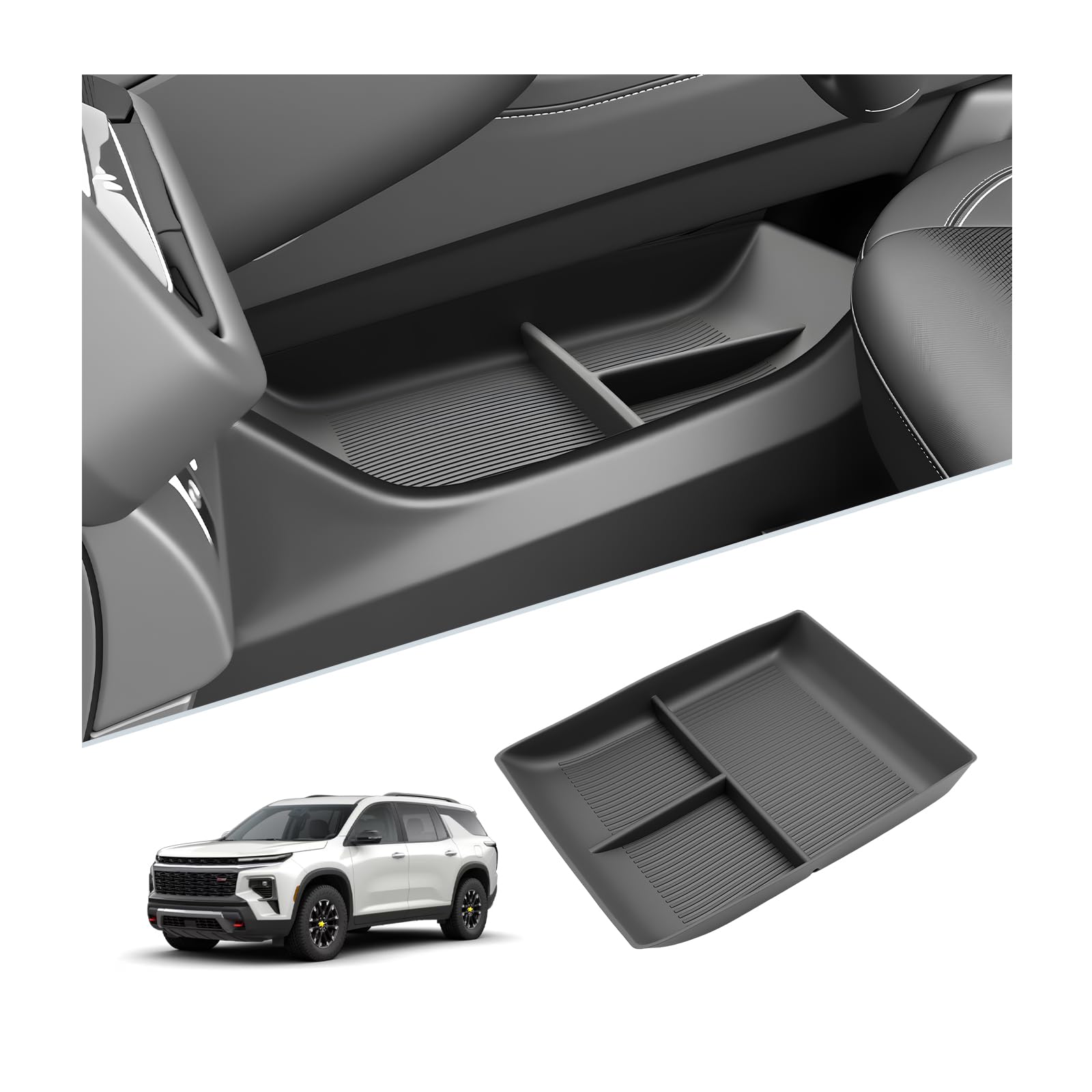 SKTU 2024 2025 2026 2027 Chevy Traverse Center Console Organizer - Product Imagery
