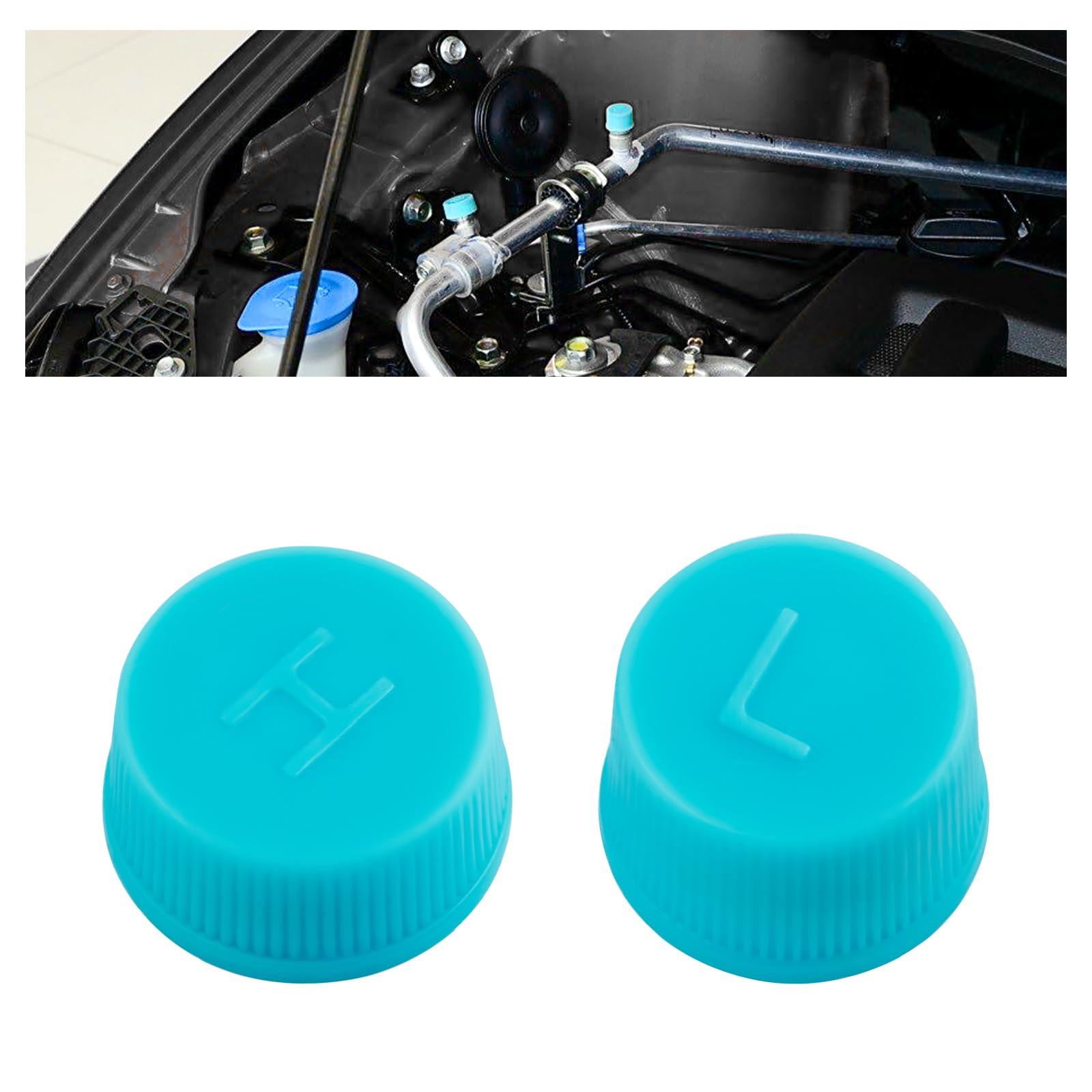 2PCS Car Air Conditioner Valve Caps,Dustproof Car AC Caps with - Product Imagery