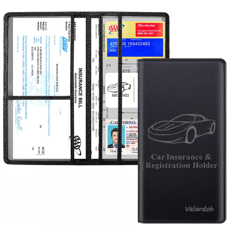 Valardoh Premium Car Registration and Insurance Card Holder, Car - Product Imagery