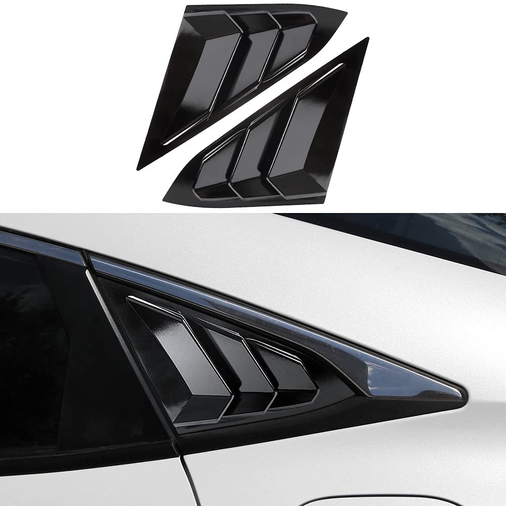 Rear Side Window Louvers Compatible for Honda Civic Sedan - Product Imagery