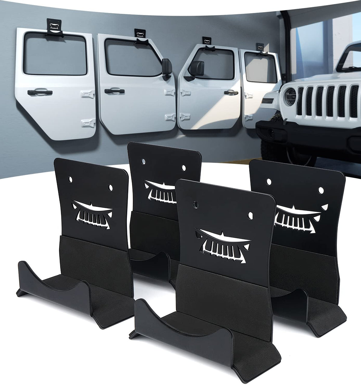 Storage Door Hangers Compatible with 1956-2024 Jeep Wrangler, - Product Imagery
