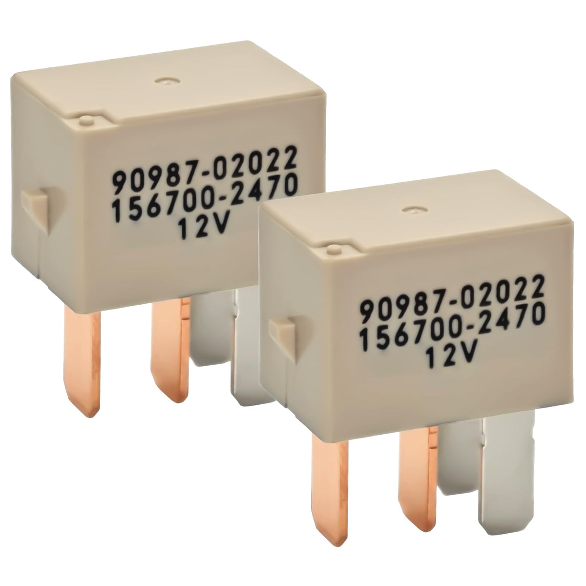 90987-02022 156700-2470 Automotive Relay (Pack of 2) – 30A 12VDC - Product Imagery