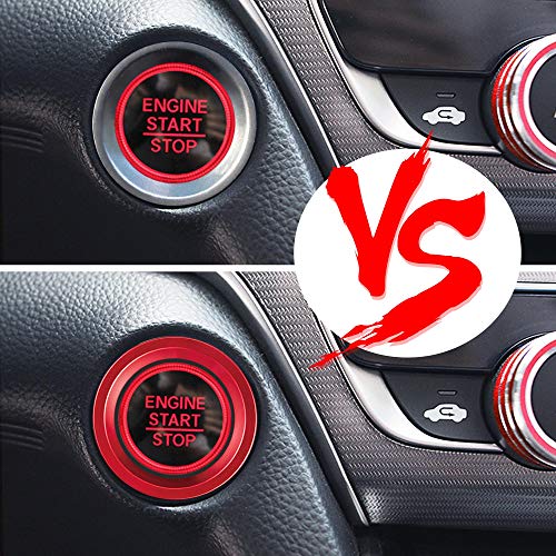 TOMALL Aluminum Engine Start Stop Push Button Cover Trim - Product Imagery