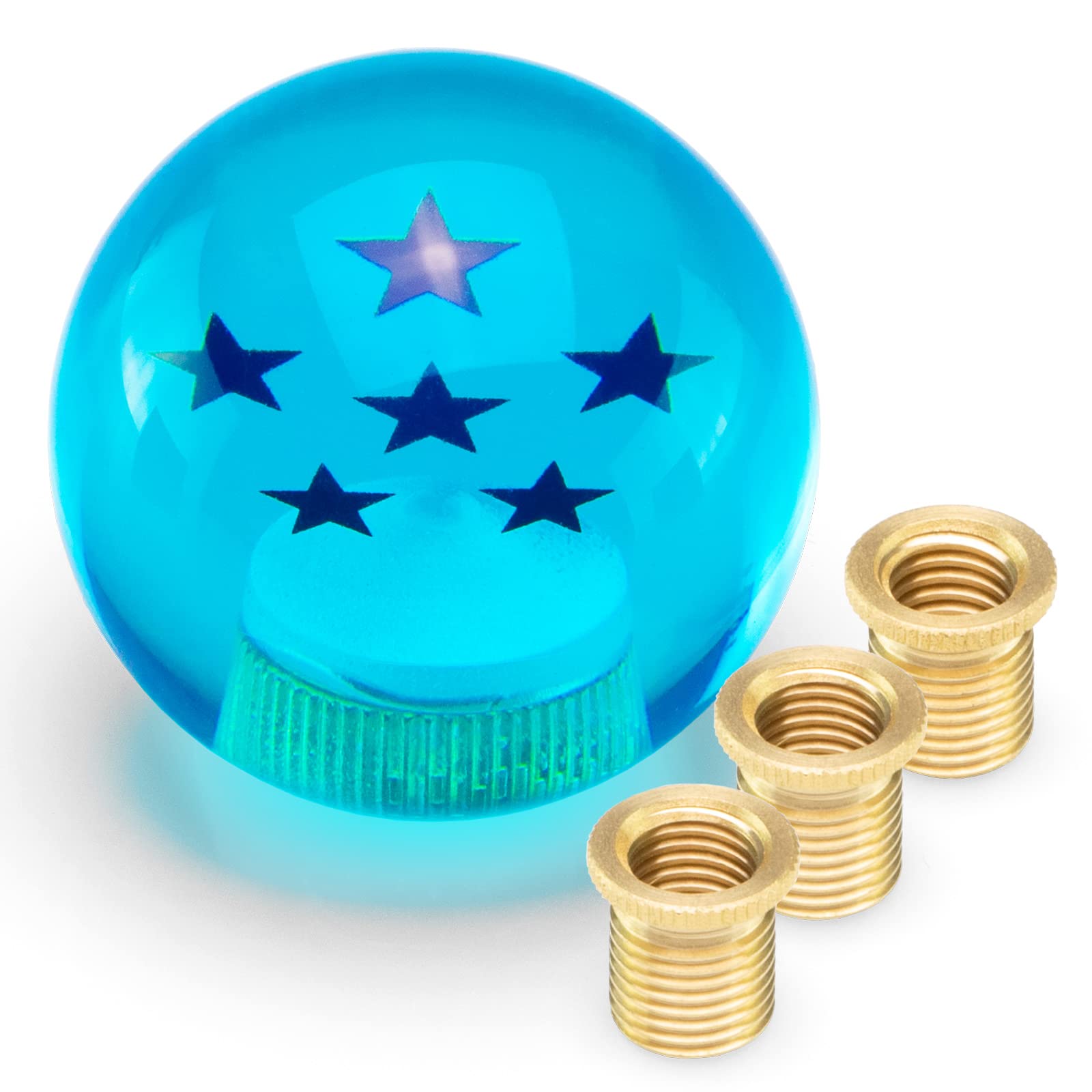 JDMBESTBOY Universal Z Shift Knob Ball 1-7 Star 54mm Adapters - Product Imagery