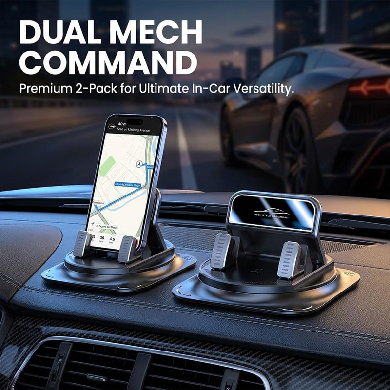 Car Phone Holder with 360 Degree Rotation 2026 Dashboard Phone - Product Imagery