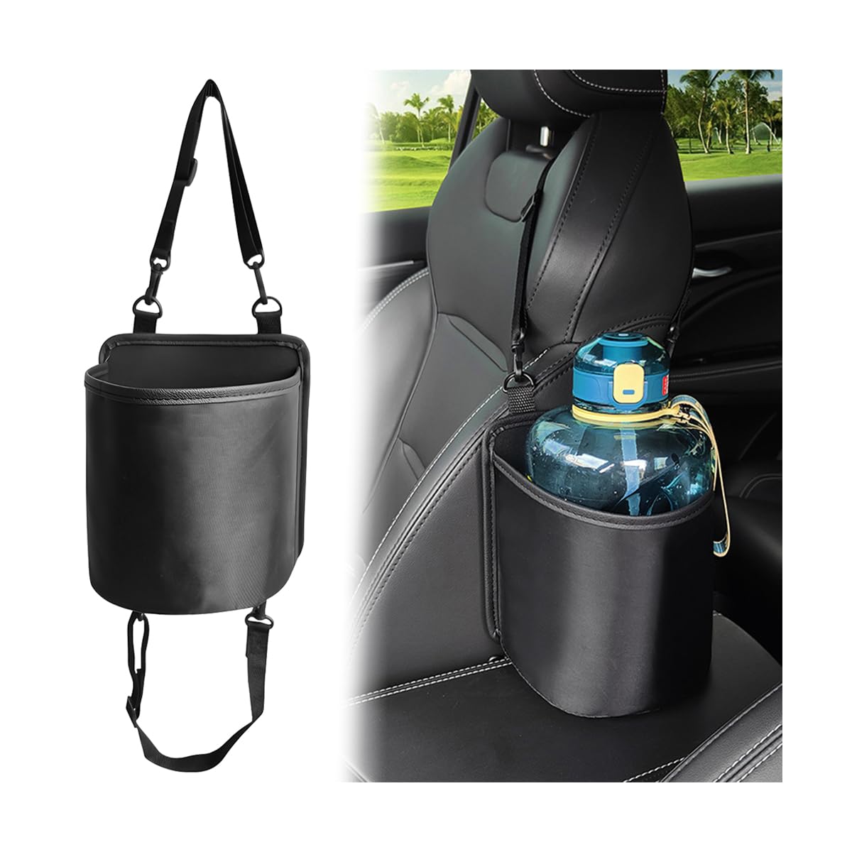 BESULEN Car Seat Side Large Cup Holder, Hanging Storage Bag for - Product Imagery