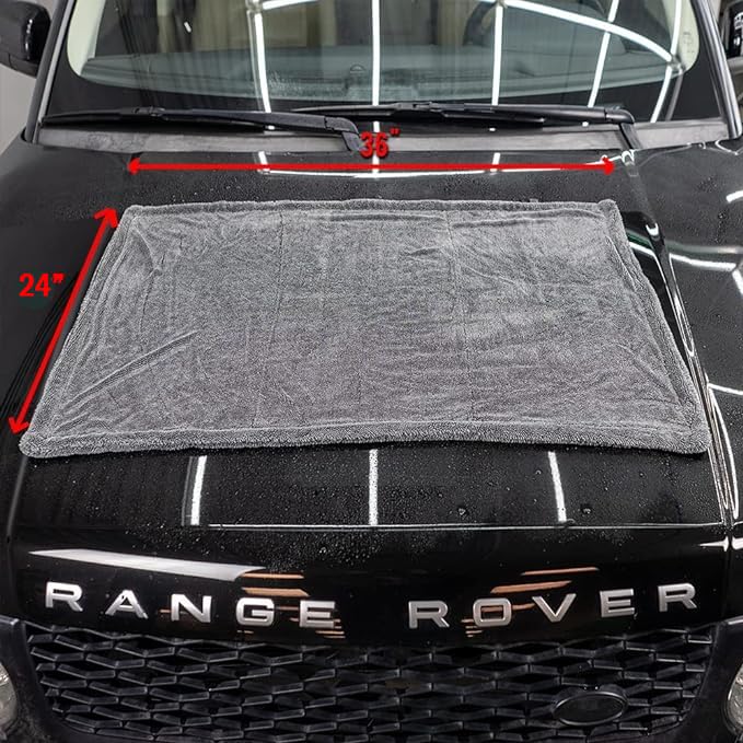 ExoForma Mega Car Drying Towel - Holds Up to 9 lbs, No Streaks, - Product Imagery