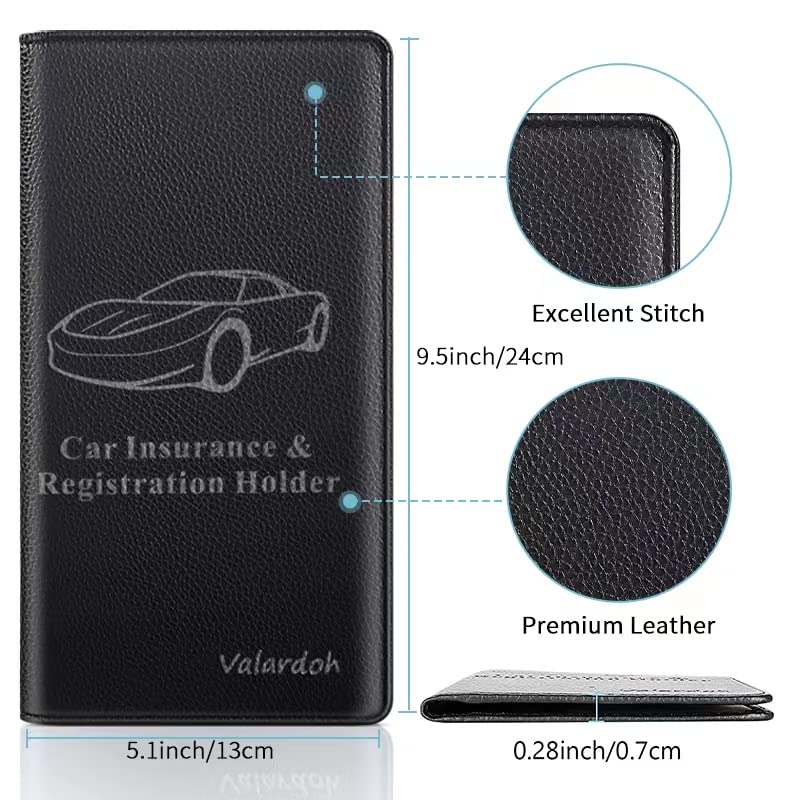 Valardoh Premium Car Registration and Insurance Card Holder, Car - Product Imagery