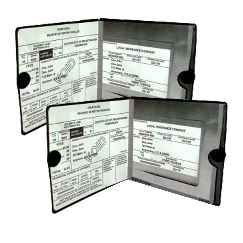 ESSENTIAL Car Auto Insurance Registration BLACK Document Wallet - Product Imagery