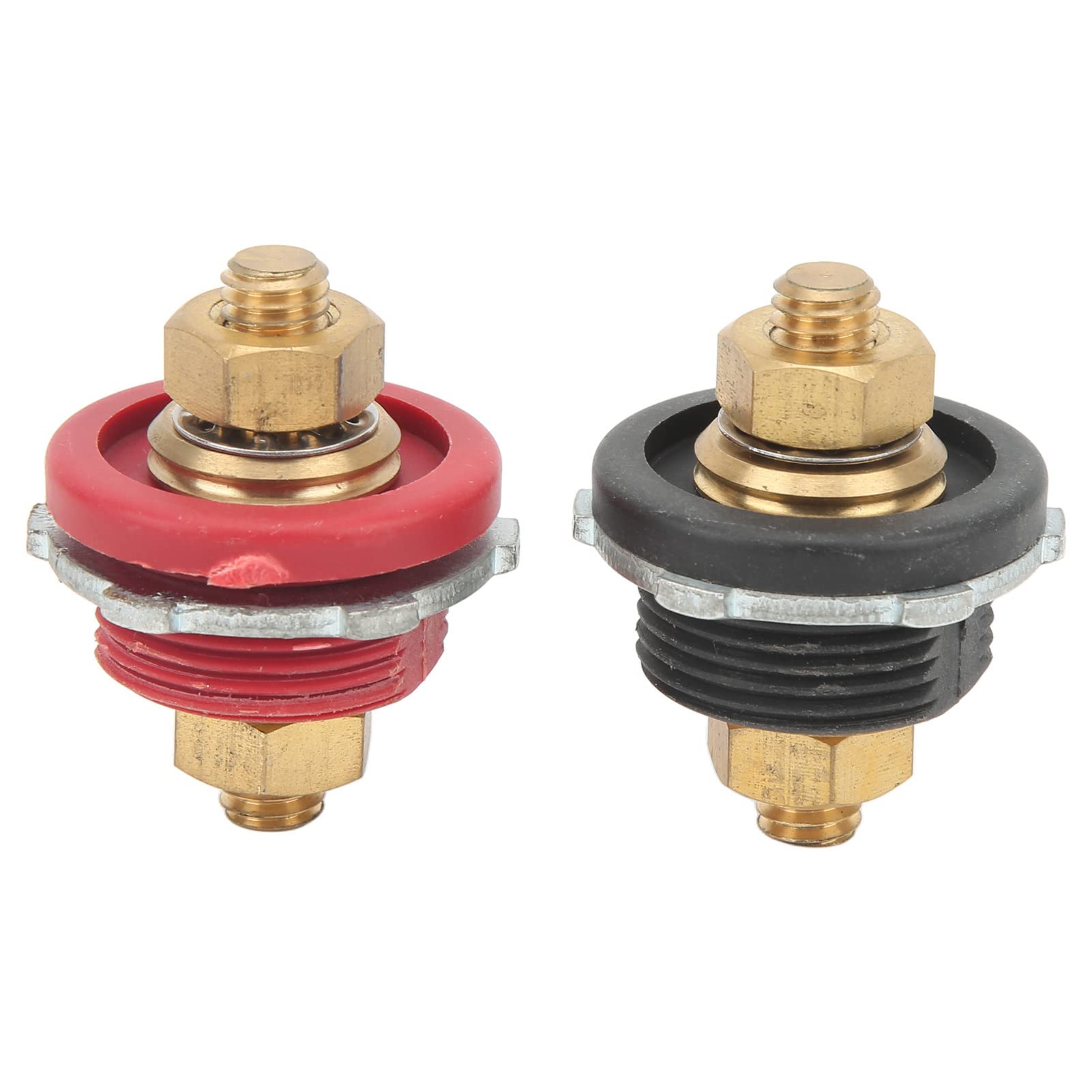 2 Pcs 3/8in Thru Panel Battery Terminal Connector, 250A Positive - Product Imagery