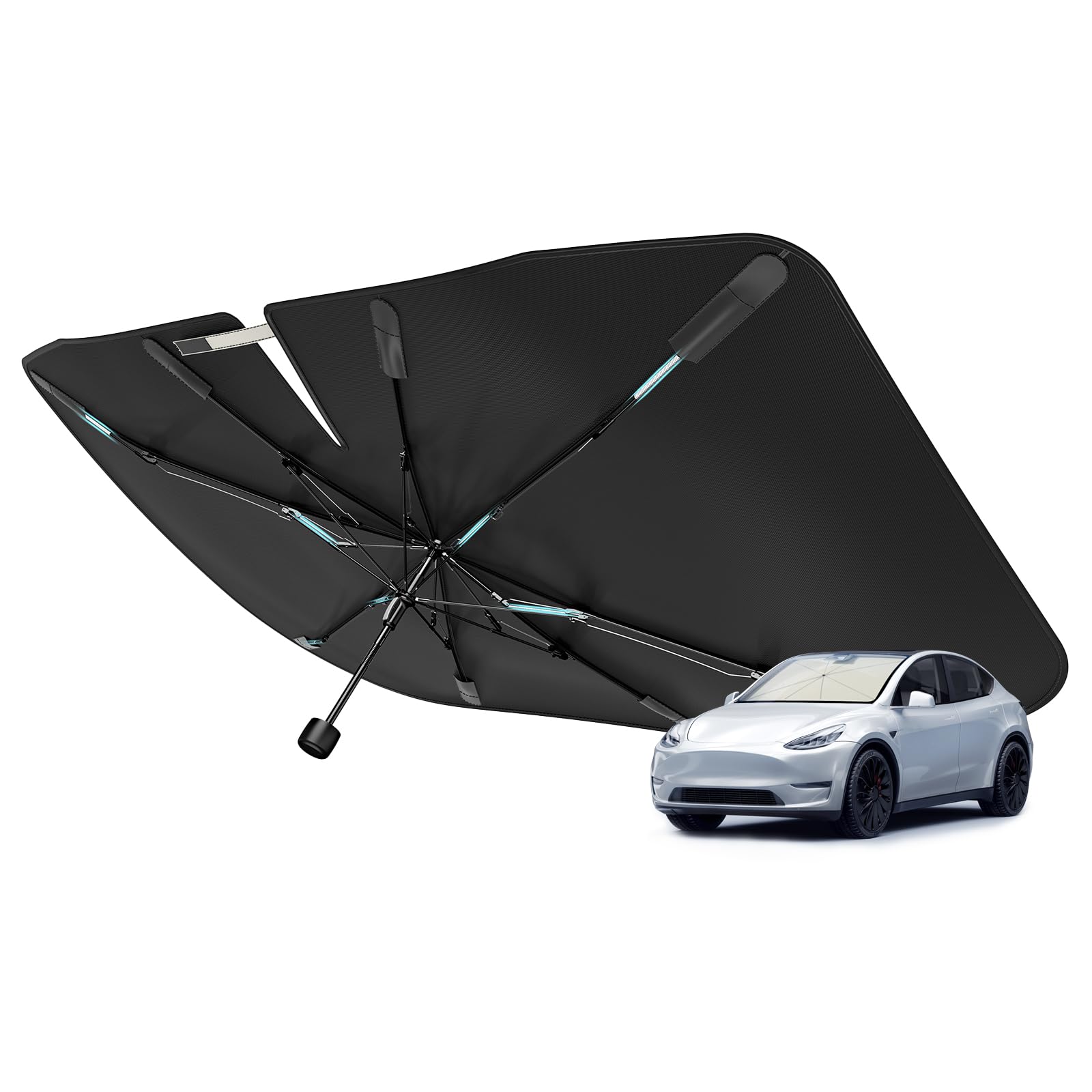 Nmoiss 2026 Windshield Sun Shade Umbrella [Vinyl Coating Heat - Product Imagery