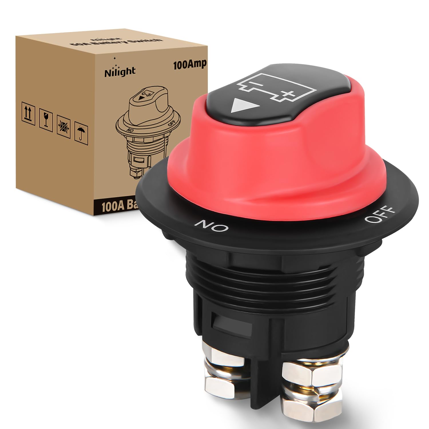 Nilight Battery Disconnect Switch 100A Master Isolator - Product Imagery