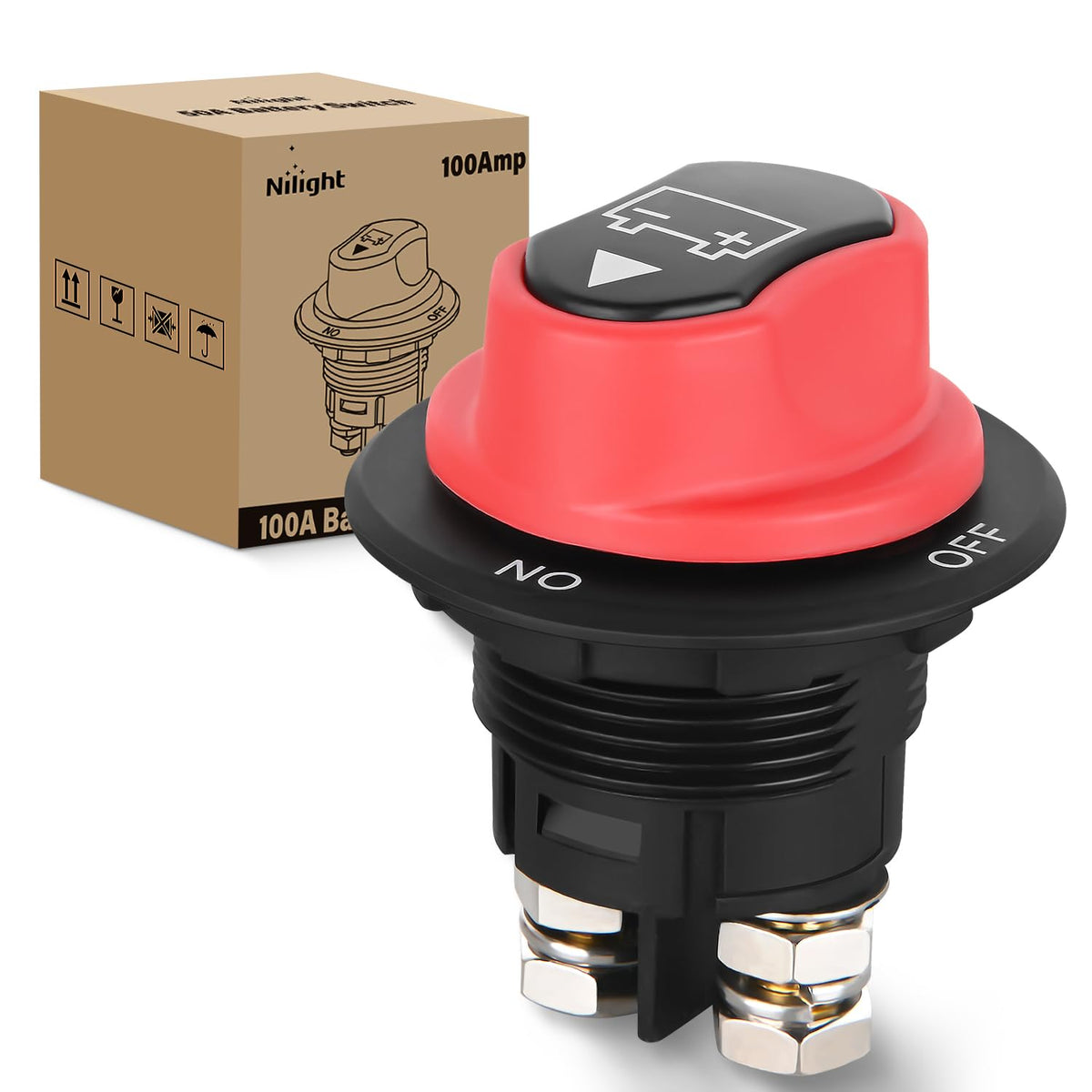 Nilight Battery Disconnect Switch 100A Master Isolator - Product Imagery