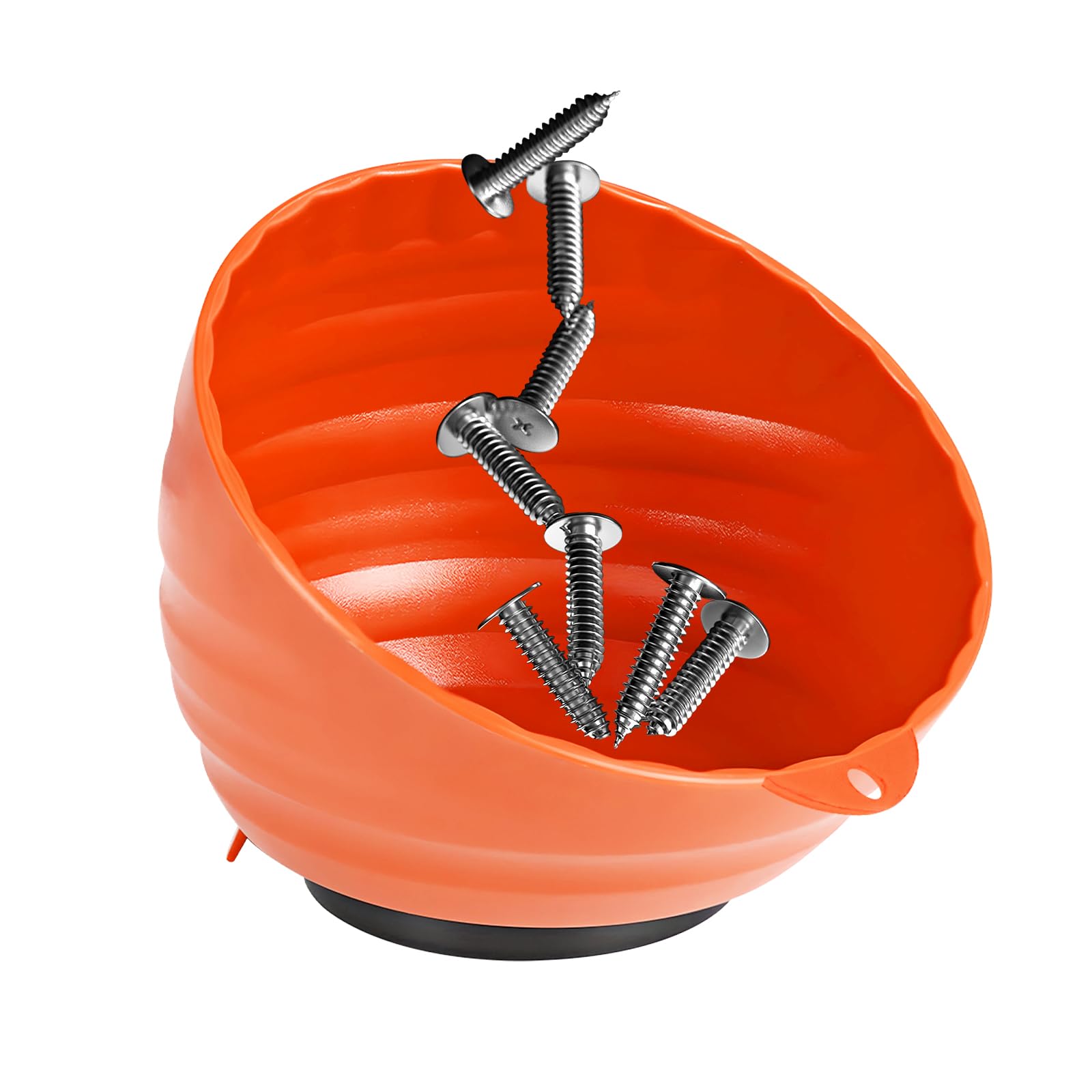 Magnetic Nut Cup, 6 Inch Cup Diameter Curved Magnetic Screws - Product Imagery