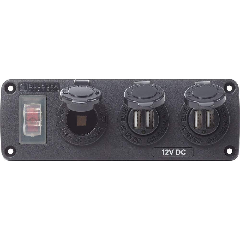 Blue Sea Systems 4365 Water-Resistant Accessory Panel - 15A - Product Imagery