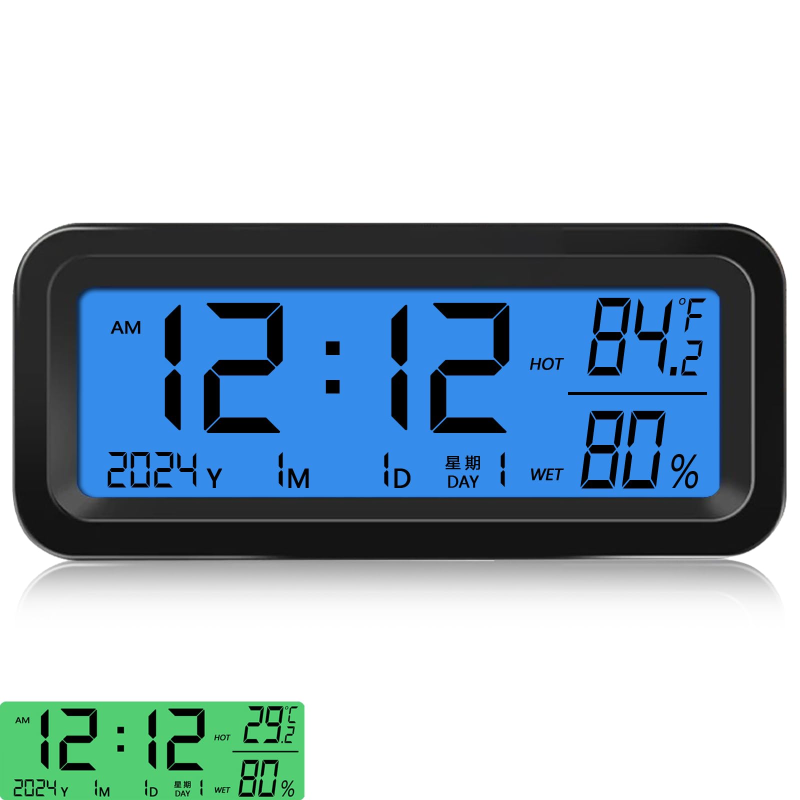 Timloon Car Dashboard Clock with Automatic Backlight at - Product Imagery