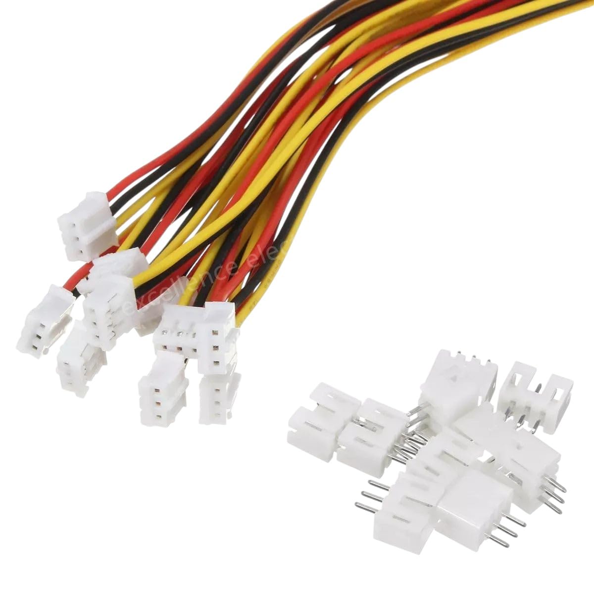 20 Sets Mini Micro Jst 2.0 Ph 3-Pin Connector Plug with Wires - Product Imagery