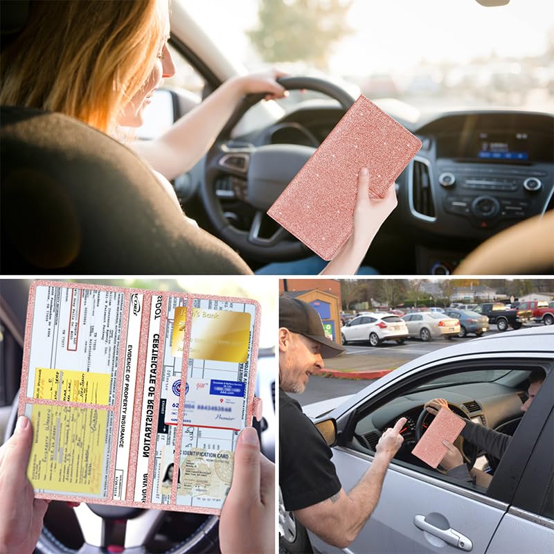 TILDOSAC 2 Ppack Leather Car Registration and Insurance Card - Product Imagery