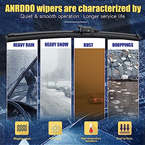ANRDDO Front Wiper Blades 26"+23" Replace for Toyota Tundra - Product Imagery